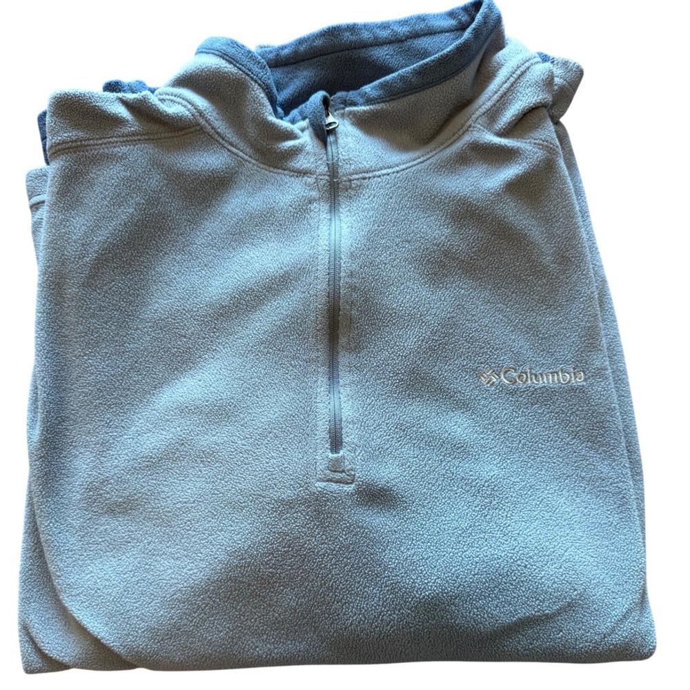 Columbia Sportswear Company Men's XXL Blue Quarter Zip Fleece Pullover Gorpcore